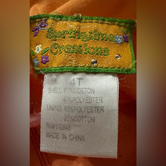 Springtime Creations Orange Frog-Themed Kids Dress
Size 4T, like new - Picture 3 of 3